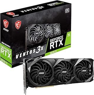 MSI Placa de vídeo Gaming GeForce RTX 3070 Ti 8GB GDRR6X 256-Bit HDMI/DP Nvlink Tri-Frozr 2 Ampere Architecture OC (RTX 3070 Ti Ventus 3X 8G OC) 