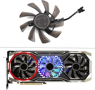 LINGFE 8 5mm T129215BU Substituição do ventilador mais frio compatível com Asrock AMD Radeon RX 5700 XT Taichi X 8g Produtos de vídeo gráficos refrescando joyous (Blade Color : Fan A) 