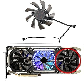 LINGFE 8 5mm T129215BU Substituição do ventilador mais frio compatível com Asrock AMD Radeon RX 5700 XT Taichi X 8g Produtos de vídeo gráficos refrescando joyous (Blade Color : Fan C) 