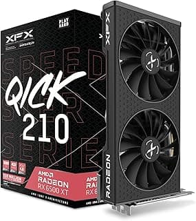 XFX Placa gráfica Speedster QICK210 Radeon RX 6500XT preta para jogos com 4 GB GDDR6 HDMI, AMD RDNA 2 RX-65XT4DBDQ 