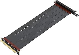 LINKUP - Cabo Riser Ultra PCIe 4.0 X16 [RTX3090 x570 B550 RX6900XT testado] Suporte vertical blindado de alta velocidade extrema para jogos PCI Express Gen4 ➧Soquete de ângulo esquerdo {28cm} compatível com 3.0 Gen3 