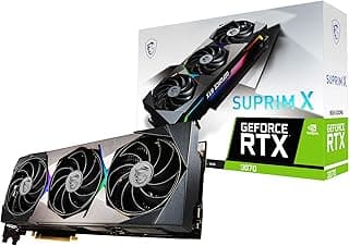 MSI Gaming GeForce RTX 3070 LHR 8GB GDRR6 256-Bit HDMI/DP Nvlink Torx Fan 4 RGB Ampere Architecture OC Placa Gráfica (RTX 3070 SUPRIM X 8G LHR) 