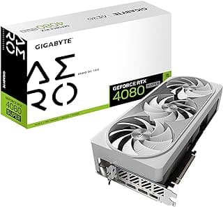 GIGABYTE Placa de vídeo GeForce RTX 4080 Super AERO OC 16G, 3 ventoinhas WINDFORCE, placa de vídeo GDDR6X de 16 GB 256 bits, GV-N408SAERO OC-16GD 