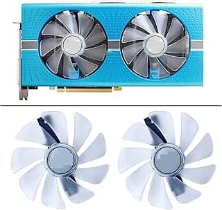 LINGFE CF1015H12D FD10015M12D RX 590 580 480 470 570 GPU Fã mais frio compatível com safira RX470 RX590 RX580 RX480 RX570 Por Nitro Fã de Especialidade joyous (Blade Color : 2pcs) 