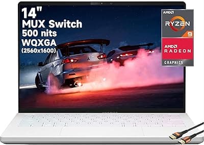 ASUS - Laptop para jogos ROG Zephyrus 14" WQXGA 120Hz – AMD Ryzen 9 6900HS– AMD Radeon RX 6700S-Window 11 Home, com cabo HDMI (24GB RAM | SSD de 2 TB) 