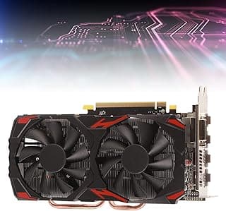 Pissente Placa de vídeo RX 580 de 256 bits, para home office GDDR5 placa de vídeo para jogos, placa gráfica de 8 GB, cabos Cat 6(Pissentez8kg5m6r19) 