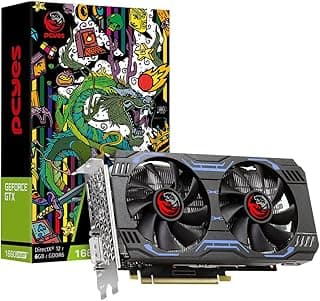 PLACA DE VIDEO NVIDIA GEFORCE GTX 1660 SUPER GDDR6 6GB 192BITS DUAL-FAN GRAFFITI SERIES - PA1660S6GR6DF – PCYES, Cor: Preto 