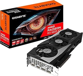 Gigabyte Placa gráfica Radeon RX 6650 XT Gaming OC 8G, sistema de resfriamento WINDFORCE 3X, placa de vídeo 8GB 128-bit GDDR6, GV-R665XTGAMING OC-8GD 