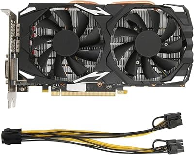 Pissente Placa de vídeo RX 580 placa gráfica de 8 GB, placa gráfica de 256 bits, ventoinhas de placa gráfica RX 580 