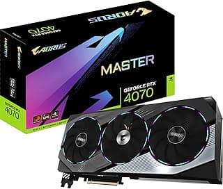 Gigabyte Placa gráfica AORUS GeForce RTX 4070 MASTER 12GB - 12GB DDRX6 21Gbps 192bit, PCI-E 4.0, Core 2595Mhz, RGB, suporte anti-queda, DisplayPort 1.4, HDMI 2.1a, NVIDIA DLSS 3, GV-N4070AORUS M-12GD 