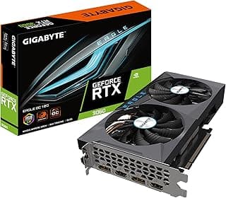 GIGABYTE Placa gráfica GeForce RTX 3060 Eagle OC 12G (REV2.0), 2 ventiladores WINDFORCE, placa de vídeo 12GB 192-bit GDDR6, GV-N3060EAGLE OC-12GD 