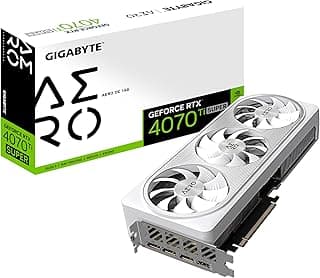 GIGABYTE Placa de vídeo GeForce RTX 4070 Ti Super AERO OC 16G, 3 ventoinhas WINDFORCE, placa de vídeo GDDR6X de 16 GB 256 bits, GV-N407TSAERO OC-16GD 