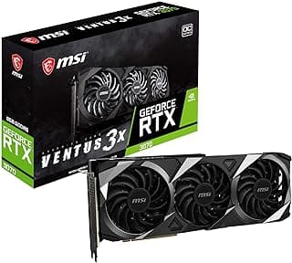 MSI Placa de vídeo Gaming GeForce RTX 3070 LHR 8GB GDRR6 256-Bit HDMI/DP Nvlink Triple Torx Fan 3 Ampere Architecture OC (RTX 3070 Ventus 3X 8G OC LHR) 