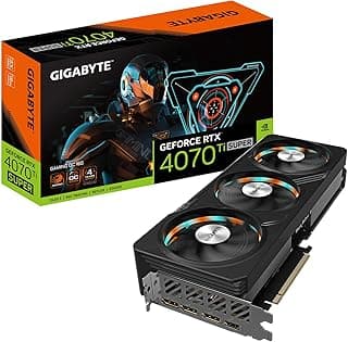 GIGABYTE Placa de vídeo GeForce RTX 4070 Ti Super Eagle OC 16G, 3 ventoinhas WINDFORCE, placa de vídeo GDDR6X de 16 GB 256 bits, GV-N407TSEAGLE OC-16GD 