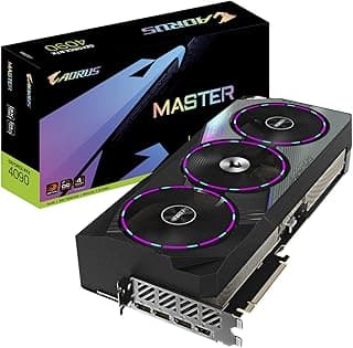 Gigabyte Placa gráfica GV-N4090AORUS M-24GD AORUS GeForce RTX 4090 Master 24G, 3x ventiladores WINDFORCE, 24GB 384-bit GDDR6X, placa de vídeo 