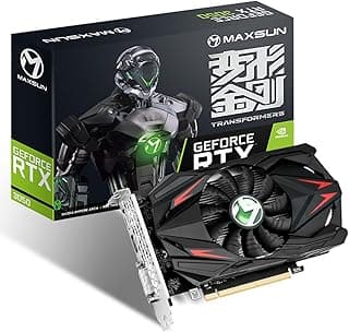 maxsun Placa de vídeo GeForce RTX 3050 6G GDDR6 GPU para jogos PC ITX Design PCI Express 4.0, HDMI 2.1, DisplayPort 1.4a, DVI 