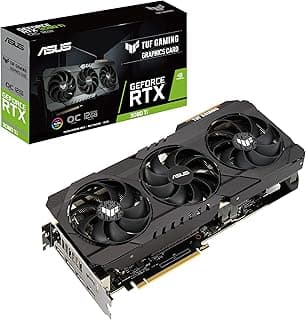 ASUS Placa gráfica TUF Gaming NVIDIA GeForce RTX 3080 Ti OC Edition (PCIe 4.0, 12 GB GDDR6X, HDMI 2.1, DisplayPort 1.4a, rolamentos de ventilador duplo, certificação de nível militar, GPU Tweak II) 