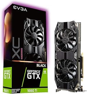 EVGA GeForce GTX 1660 Ti XC Ultra Black Gaming, 6 GB GDDR6, Dual HDB, 06G-P4-1265-KR 