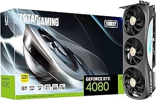 ZOTAC Placa de vídeo GeForce RTX 4080 16GB Trinity GDDR6X 256-bit 22,4 Gbps PCIE 4.0, resfriamento avançado IceStorm 2.0, iluminação RGB Spectra 2.0, ZT-D40810D-10P 