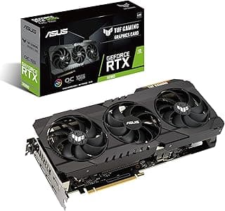 ASUS Placa gráfica TUF Gaming NVIDIA GeForce RTX 3080 V2 OC Edition (PCIe 4.0, 10GB GDDR6X, LHR, HDMI 2.1, DisplayPort 1.4a, rolamentos de ventoinha dupla, certificação militar, GPU Tweak II) 