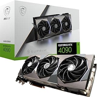 MSI Placa gráfica para jogos GeForce RTX 4090 SUPRIM X 24G - 24GB GDDR6X, 2625 MHz, PCI Express Gen 4, 384-bit, 3X DP v 1.4a, HDMI 2.1a (suporta 4K e 8K HDR) 