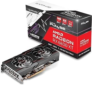 Placa de vídeo para jogos Sapphire 11309-03-20G Pulse AMD Radeon RX 6600 XT com 8GB GDDR6, AMD RDNA 2 