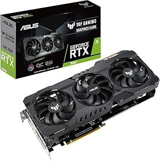 ASUS Placa gráfica TUF Gaming NVIDIA GeForce RTX 3060 V2 OC Edition (PCIe 4.0, 12 GB GDDR6, HDMI 2.1, DisplayPort 1.4a, rolamentos de ventilador duplo, certificação de nível militar, GPU Tweak II) 