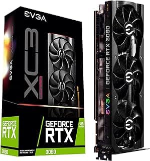 EVGA 24G-P5-3975-KR GeForce RTX 3090 XC3 Ultra Gaming, 24GB GDDR6X, refrigeração iCX3, LED ARGB, placa traseira de metal 