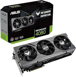 ASUS Placa gráfica para jogos TUF Gaming GeForce RTX 4080 OC Edition (PCIe 4.0, 16GB GDDR6X, HDMI 2.1a, DisplayPort 1.4a, DLSS3, suporta 4K) 