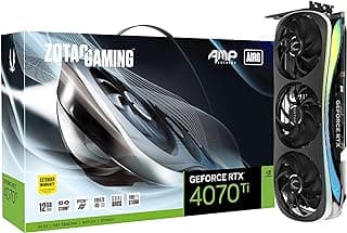 ZOTAC Placa gráfica para jogos GeForce RTX 4070 Ti AMP Extreme AIRO DLSS 3 12GB GDDR6X 192-bit 21 Gbps PCIE 4.0, IceStorm 2.0 Advanced Cooling, Spectra 2.0 RGB Lighting, ZT-D40710B-10P 