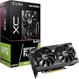 EVGA GeForce RTX 3050 XC Black Gaming, 08G-P5-3551-KR, 8GB GDDR6, Dual-Fan 