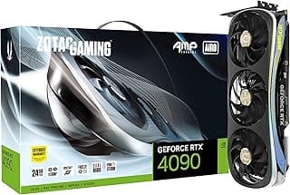 ZOTAC Placa gráfica Gaming GeForce RTX 4090 AMP Extreme AIRO 24GB GDDR6X 384-bit 21 Gbps PCIE 4.0, resfriamento avançado IceStorm 3.0, iluminação RGB Spectra 2.0, ZT-D40900B-10P 