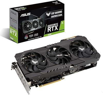 Gigabyte Placa gráfica ASUS TUF Gaming NVIDIA GeForce RTX 3080 (PCIe 4.0, 10 GB GDDR6X, HDMI 2.1, DisplayPort 1.4a, rolamentos de ventilador duplo, certificação de nível militar, GPU Tweak II) 