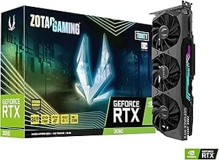 ZOTAC Placa gráfica Gaming GeForce RTX™ 3090 Trinity OC 24GB GDDR6X 384-bit 19,5 Gbps PCIE 4.0, resfriamento avançado IceStorm 2.0, iluminação Spectra 2.0, ZT-A30900J-10P 