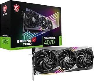 MSI Placa de vídeo para jogos GeForce RTX 4070 12 GB GDRR6X 192 bits HDMI/DP Nvlink TORX Fan 4.0 Ada Lovelace Architecture (RTX 4070 Gaming X Trio 12G) 