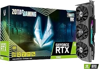ZOTAC Placa gráfica Gaming GeForce RTX 3080 Trinity OC LHR 12GB GDDR6X 384-bit 19 Gbps PCIE 4.0, resfriamento avançado IceStorm 2.0, iluminação RGB Spectra 2.0, ZT-A30820J-10PLHR 