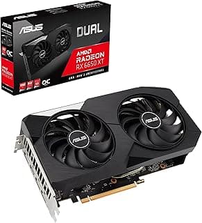 ASUS Placa gráfica para jogos Dual AMD Radeon RX 6650 XT OC Edition (AMD RDNA 2, PCIe 4.0, 8GB de memória GDDR6, HDMI 2.1, DisplayPort 1.4a, design de ventilador de tecnologia axial, tecnologia 0dB) 