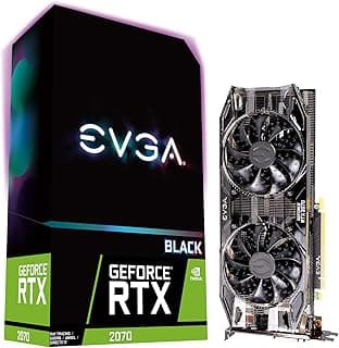 EVGA GeForce RTX 2070 Black GAMING,8 GB GDDR6, placa gráfica de ventoinhas Dual HDB 08G-P4-1071-KR 