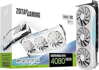 ZOTAC Placa de vídeo gamer GeForce RTX 4080 Super Trinity OC White Edition DLSS 3 16GB GDDR6X 256-bit 23 Gbps PCIE 4.0, IceStorm 2.0 Advanced Cooling, Spectra RGB Lighting, ZT-D40820Q-10P 