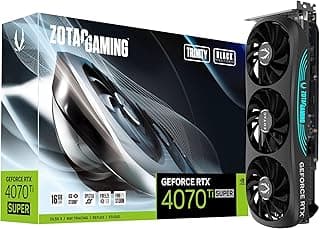 ZOTAC Placa de vídeo gamer GeForce RTX 4070 Ti Super Trinity Black Edition DLSS 3 16GB GDDR6X 256-bit 21 Gbps PCIE 4.0, IceStorm 2.0 Advanced Cooling, Spectra RGB Lighting, ZT-D40730D-10P 