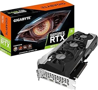 GIGABYTE Placa gráfica GeForce RTX 3070 Ti Gaming OC 8G, sistema de resfriamento WINDFORCE 3X, placa de vídeo 8GB 256-bit GDDR6X, GV-N307TGAMING OC-8GD 