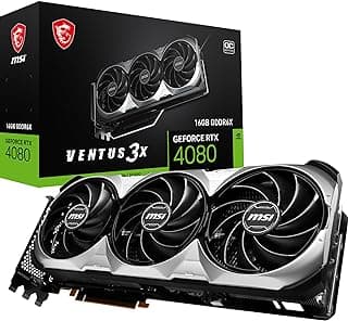 Placa de Vídeo NVIDIA MSI GeForce RTX 4080 VENTUS 3X OC 16GB DDR6 256 Bits 