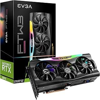 EVGA GeForce RTX 3070 FTW3 Ultra Gaming, 08G-P5-3767-KL, 8GB GDDR6, tecnologia iCX3, LED ARGB, placa traseira de metal, LHR 