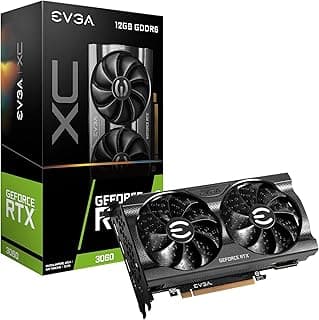 EVGA GeForce RTX 3060 XC Gaming, 12G-P5-3657-KR, 12GB GDDR6, ventilador duplo, placa traseira de metal 