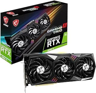 MSI Placa gráfica GeForce RTX 3080 Ti 12GB GDRR6X 320-Bit HDMI/DP Nvlink Torx Fan 3 Ampere Architecture OC (RTX 3080 Ti Gaming X Trio 12G) 