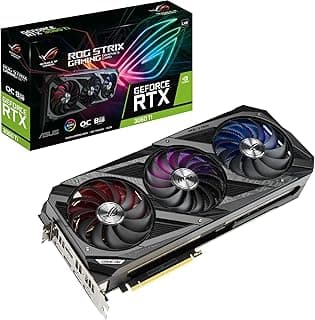 ASUS Placa gráfica para jogos ROG Strix NVIDIA GeForce RTX 3060 Ti V2 OC Edition (PCIe 4.0, 8GB GDDR6, LHR, HDMI 2.1, DisplayPort 1.4a, design de ventilador axial, 2.9-slot, Super Alloy Power II, GPU Tweak II) 