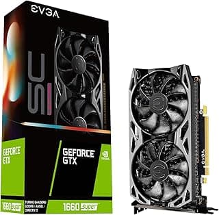 Placa de Vídeo EVGA GeForce GTX 1660 SUPER SC ULTRA GAMING, 06G-P4-1068-KR, 6GB GDDR6, Dual Fan, Metal Backplate 