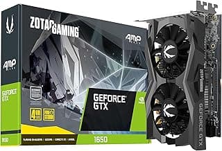 ZOTAC Placa gráfica para jogos GeForce GTX 1650 AMP Core 4GB GDDR6 128 bits, super compacta, ZT-T16520J-10L 