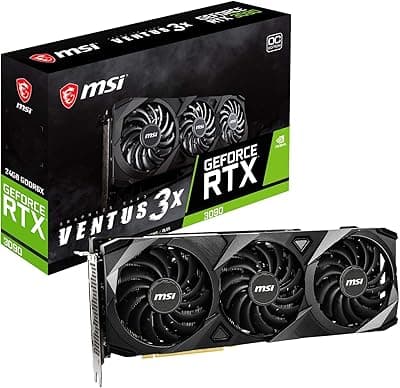 Placa gráfica MSI GeForce RTX 3090 Ventus 3X 24G OC - 24 GB GDDR6X - Largura do barramento 384 bits - DisplayPort - HDMI, G3090V3X24C 