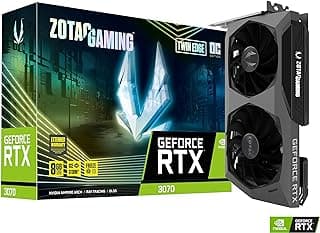 ZOTAC Placa de vídeo GeForce RTX 3070 Twin Edge OC baixa taxa de hash 8GB GDDR6 256-bit 14 Gbps PCIE 4.0, resfriamento avançado IceStorm 2.0, iluminação de logotipo LED branco, ZT-A30700H-10PLHR 